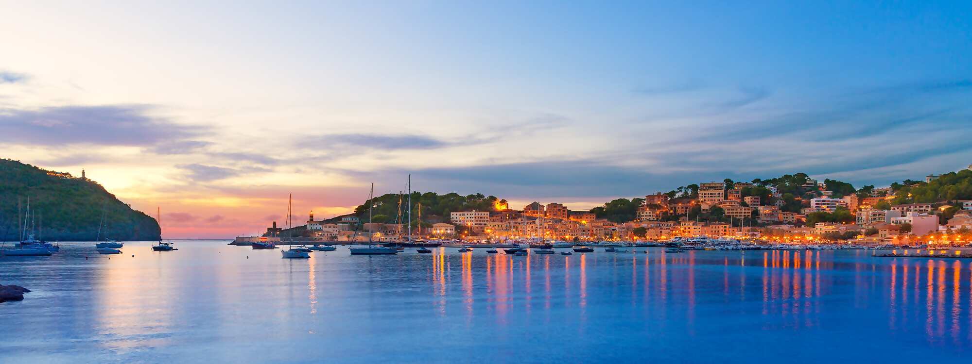 Sonnenuntergang Port de Soller auf der Baleareninsel Mallorca