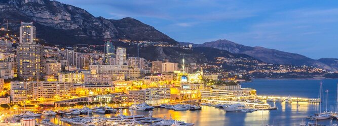 Trip Mallorca Feriendestination Monaco - Genießen Sie die Fahrt Ihres Lebens am Steuer eines feurigen Lamborghini oder rassigen Ferrari. Starten Sie Ihre Spritztour in Monaco und lassen Sie das Fürstentum unter den vielen bewundernden Blicken der Passanten hinter sich. Cruisen Sie auf den wunderschönen Küstenstraßen der Côte d’Azur und den herrlichen Panoramastraßen über und um Monaco. Erleben Sie die unbeschreibliche Erotik dieses berauschenden Fahrgefühls, spüren Sie die Power & Kraft und das satte Brummen & Vibrieren der Motoren. Erkunden Sie als Pilot oder Co-Pilot in einem dieser legendären Supersportwagen einen Abschnitt der weltberühmten Formel-1-Rennstrecke in Monaco. Nehmen Sie als Erinnerung an diese Challenge ein persönliches Video oder Zertifikat mit nach Hause. Die beliebtesten Orte für Ferien in Monaco, locken mit besten Angebote für Hotels und Ferienunterkünfte mit Werbeaktionen, Rabatten, Sonderangebote für Monaco Urlaub buchen.